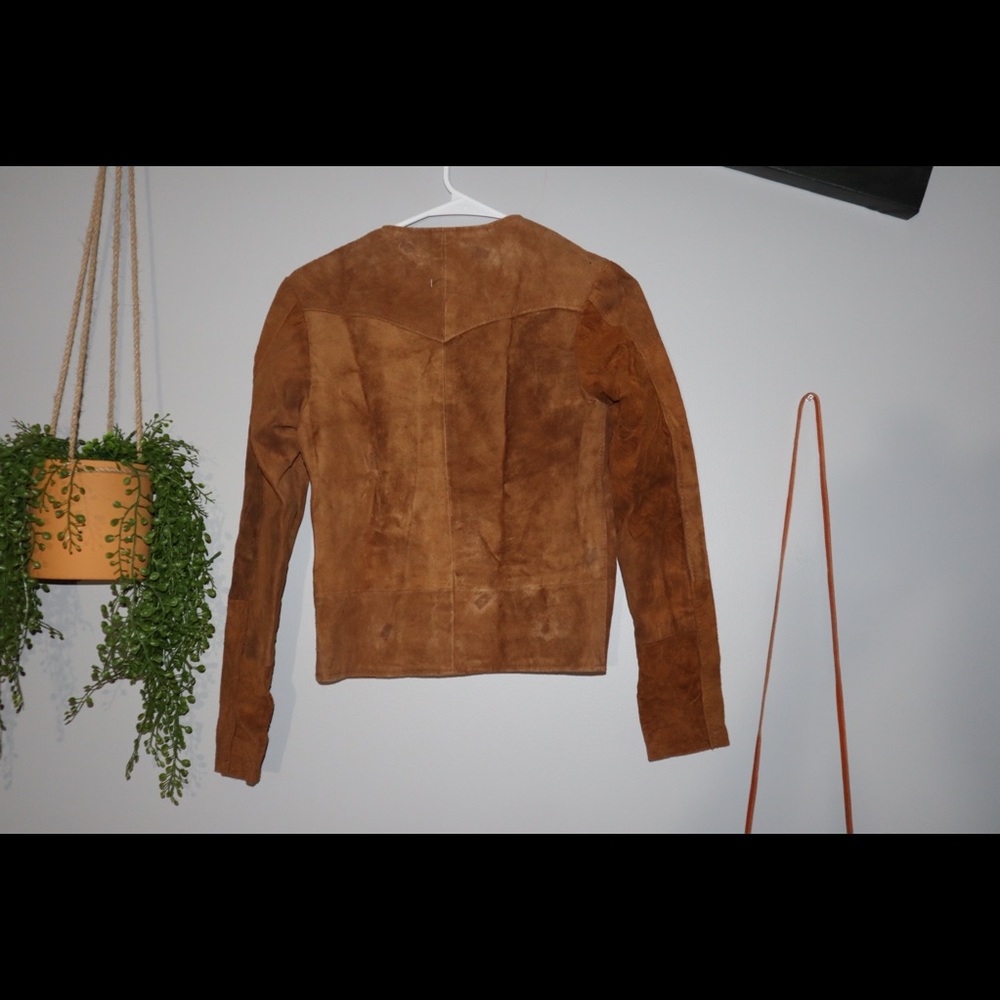 Suede Jacket Pele Che Coco Up-cycled Tonal Brown - Picture 5 of 6
